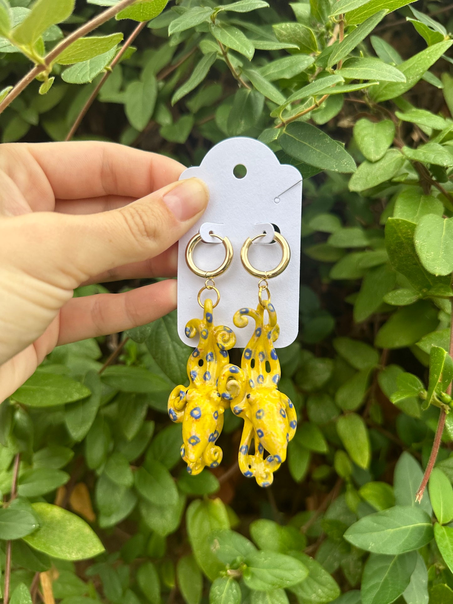Octopus and reptile earring pre-order