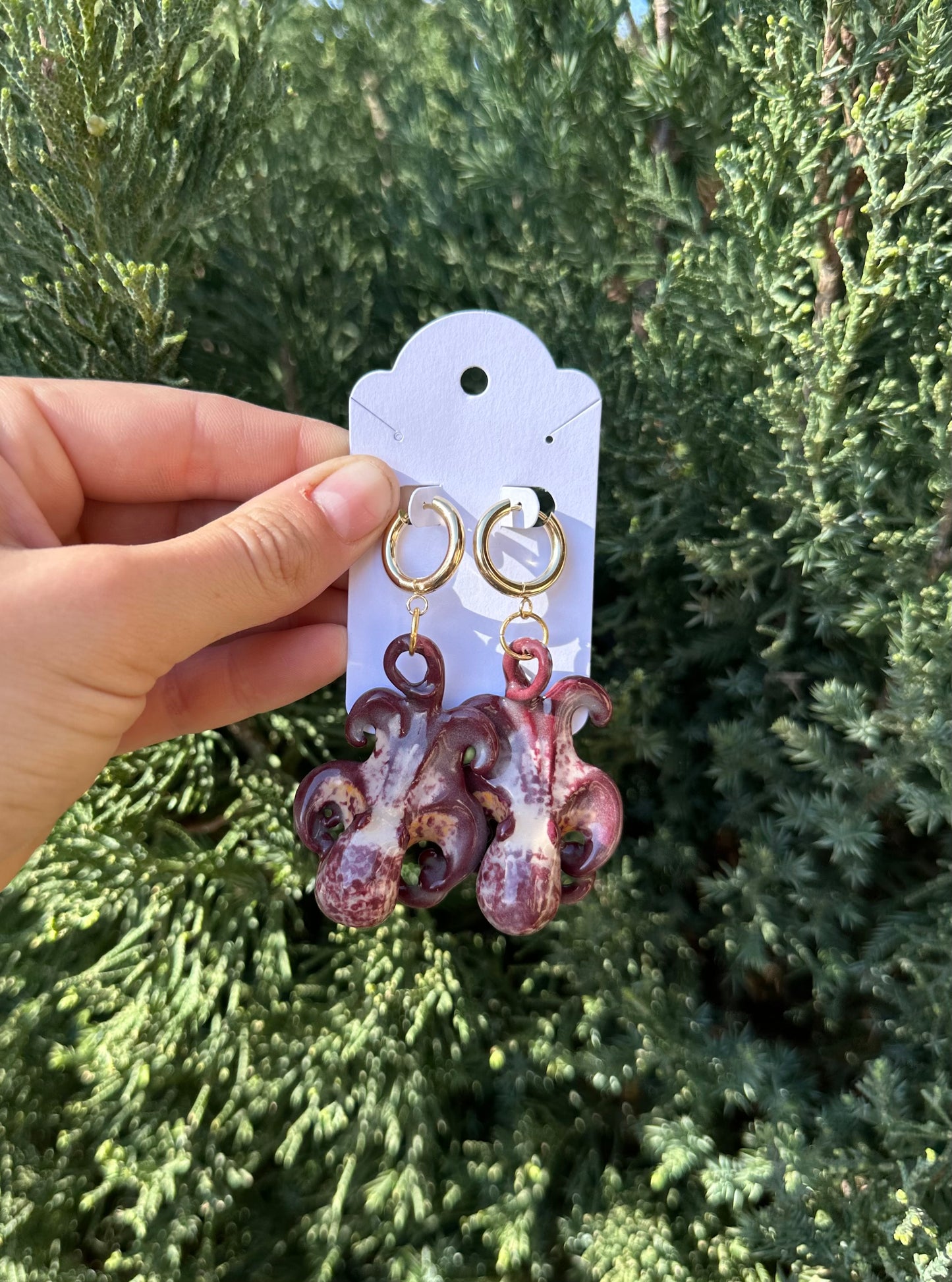 Octopus and reptile earring pre-order