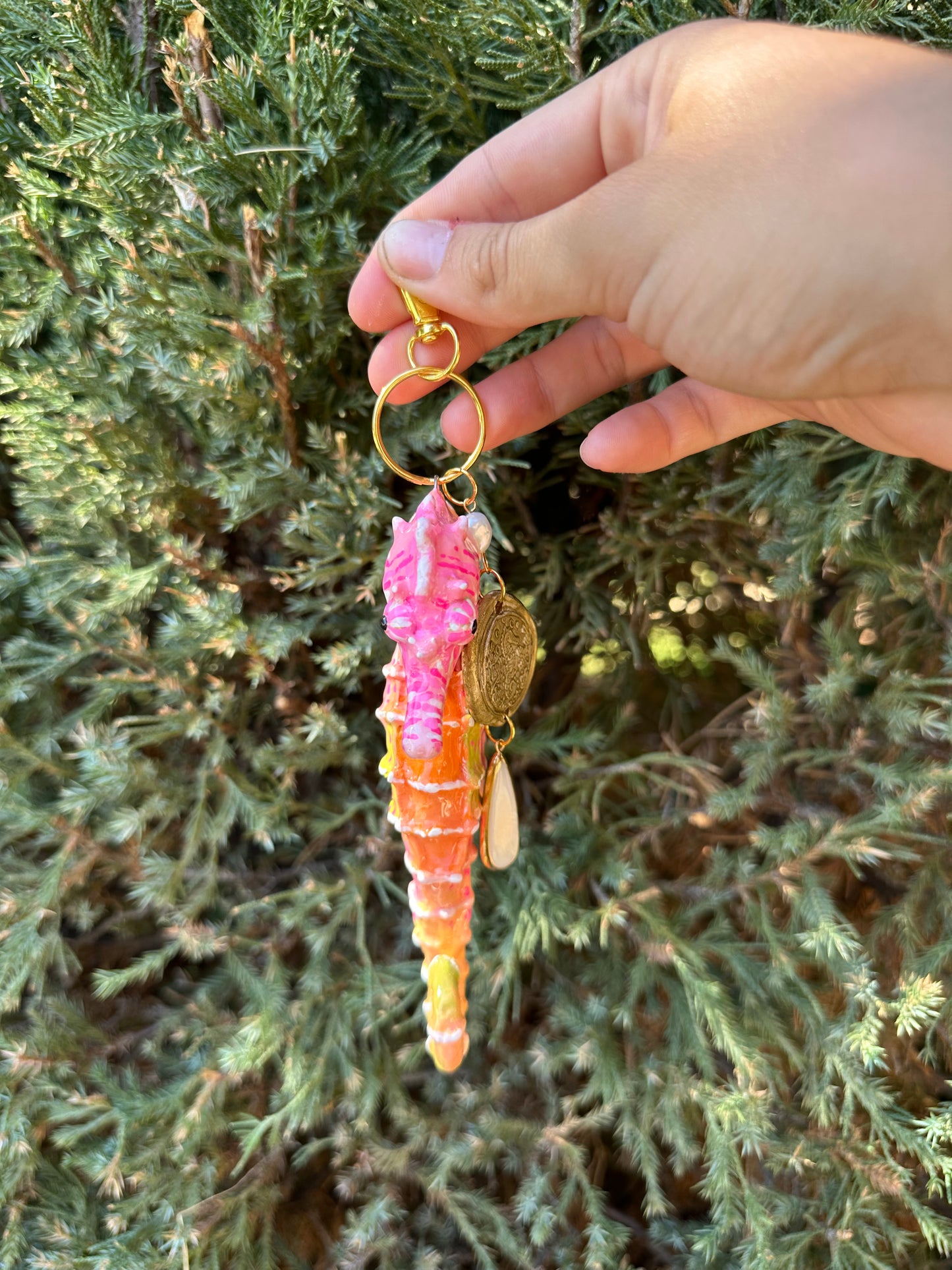 Sea horse bag charm