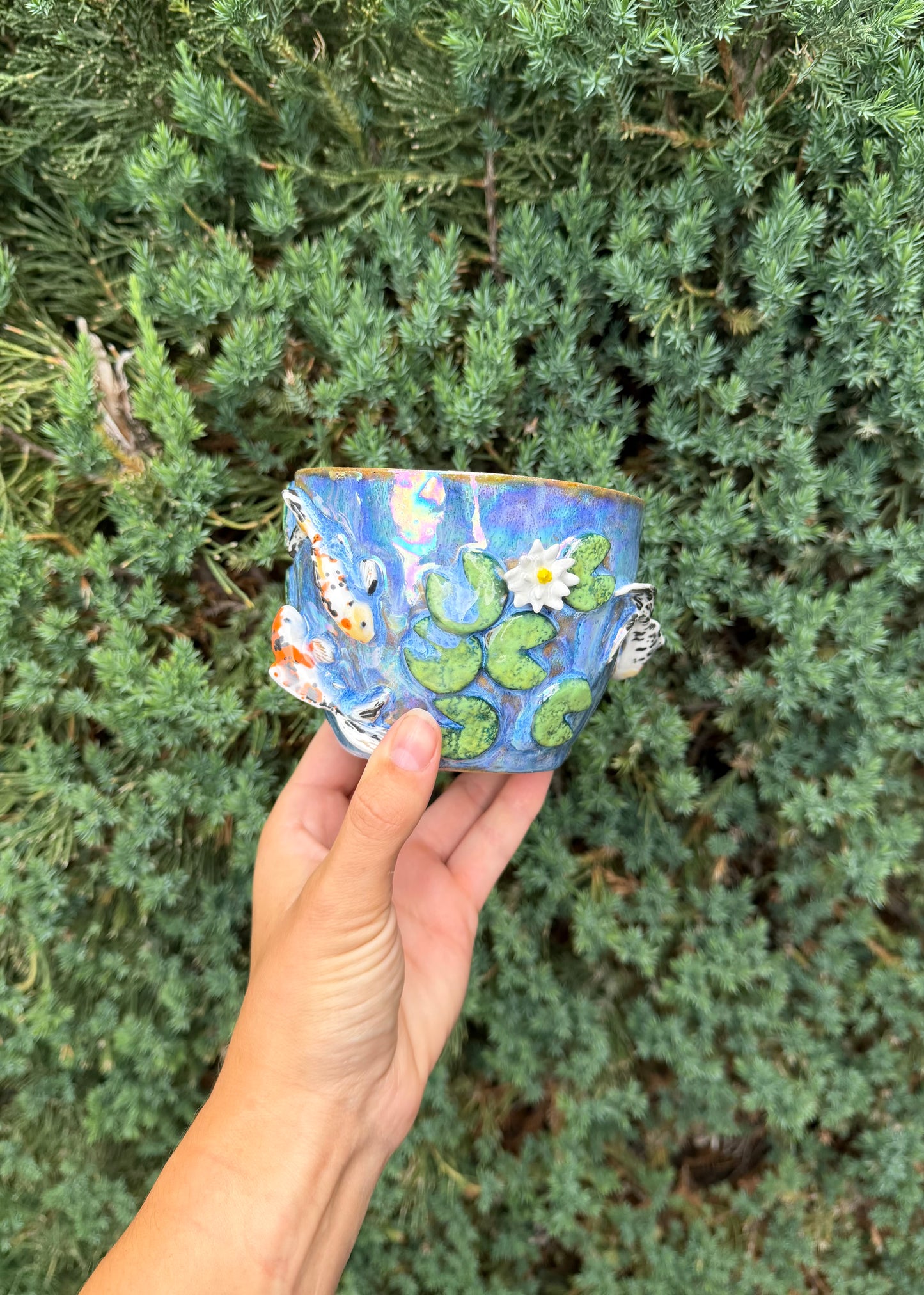 Koi pond mug