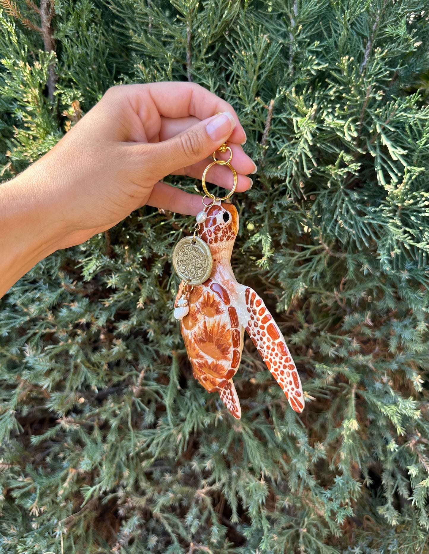 Sea turtle bag charm
