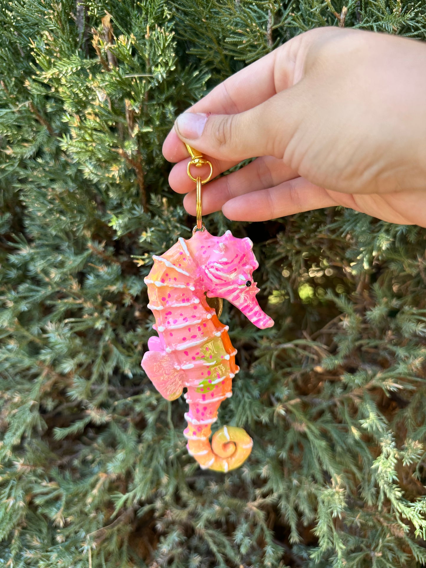 Sea horse bag charm