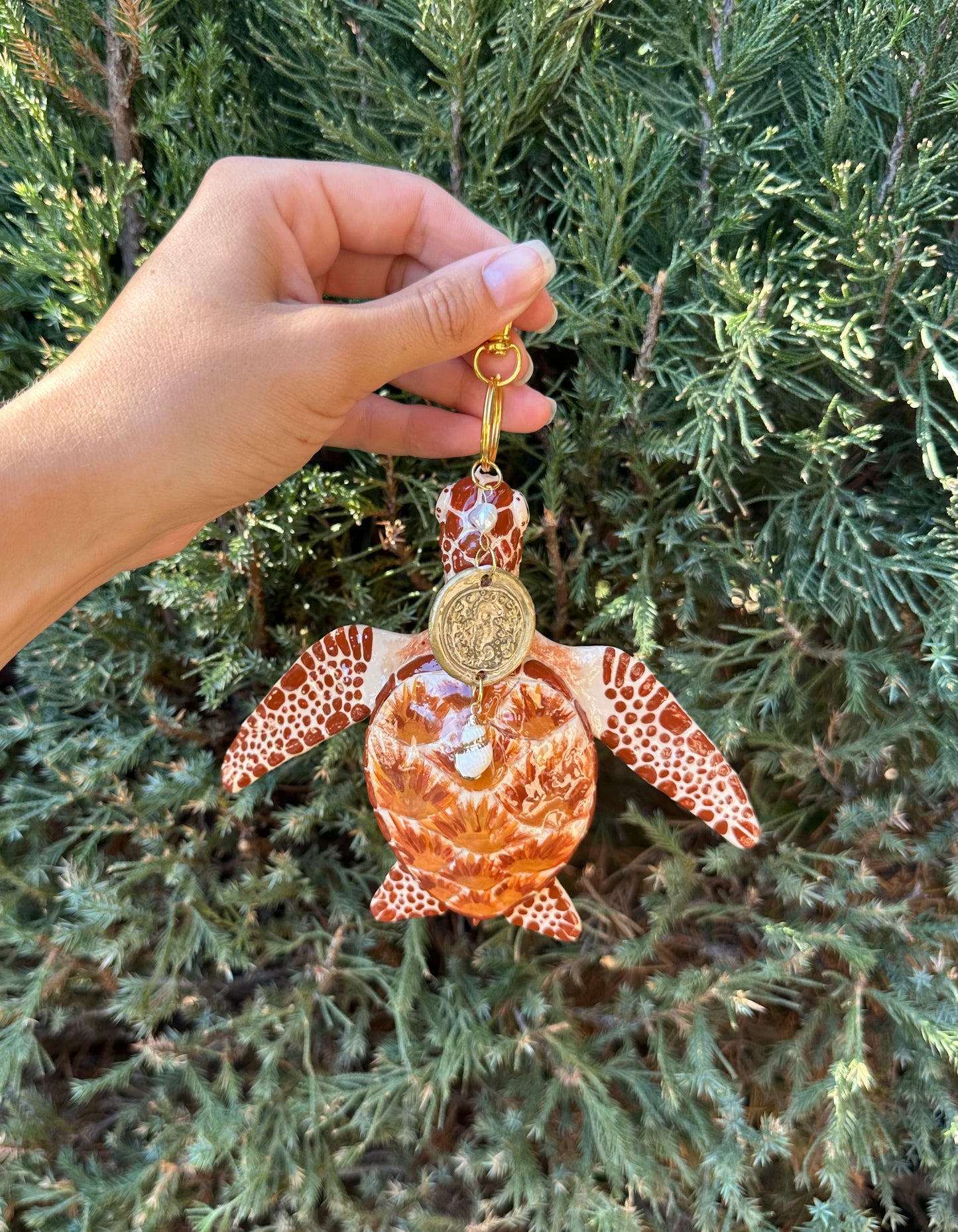 Sea turtle bag charm