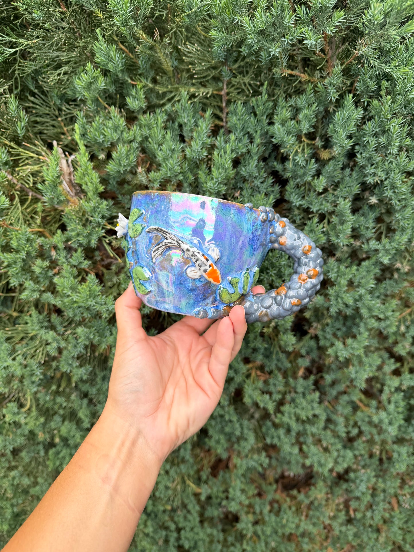 Koi pond mug