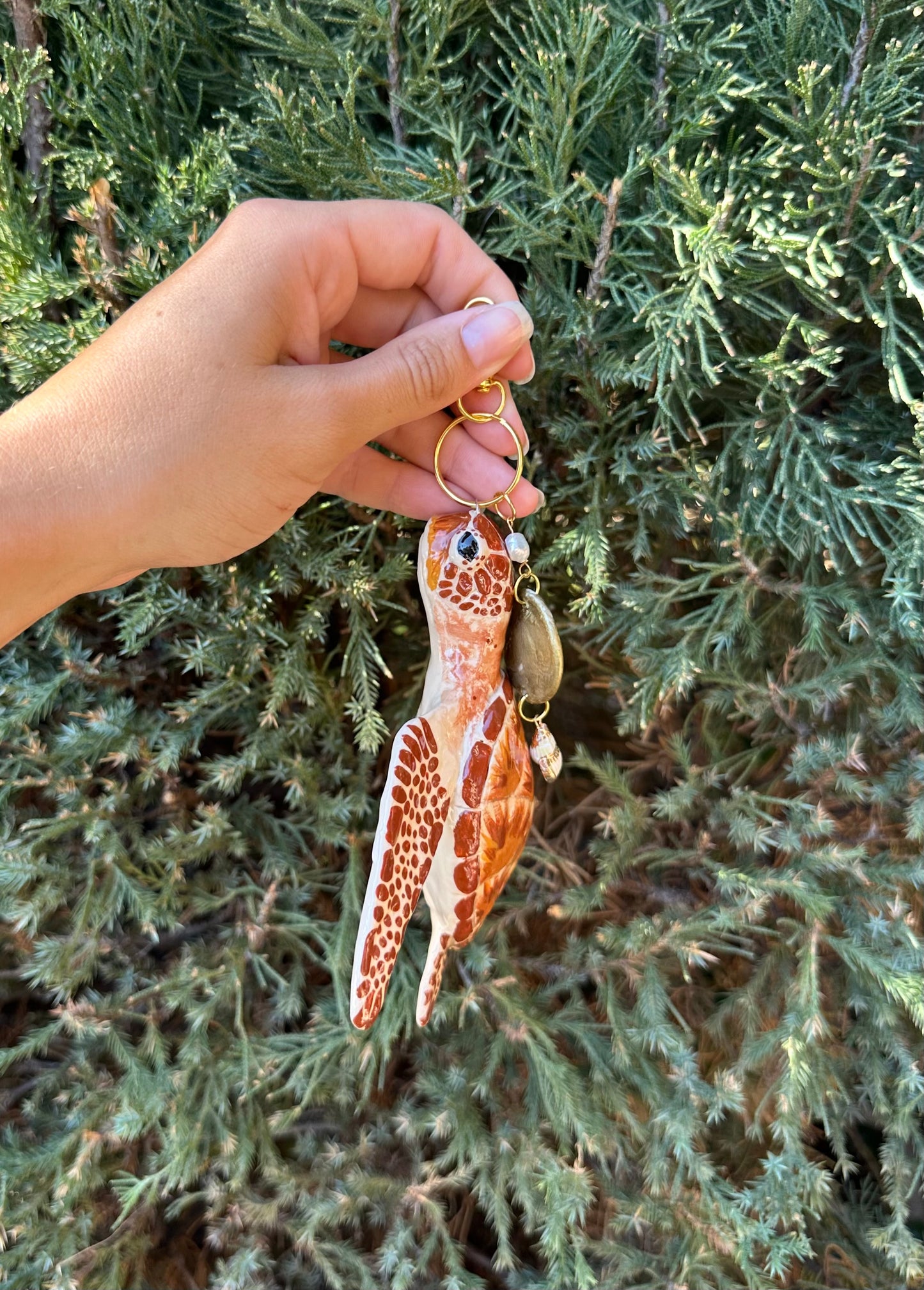 Sea turtle bag charm