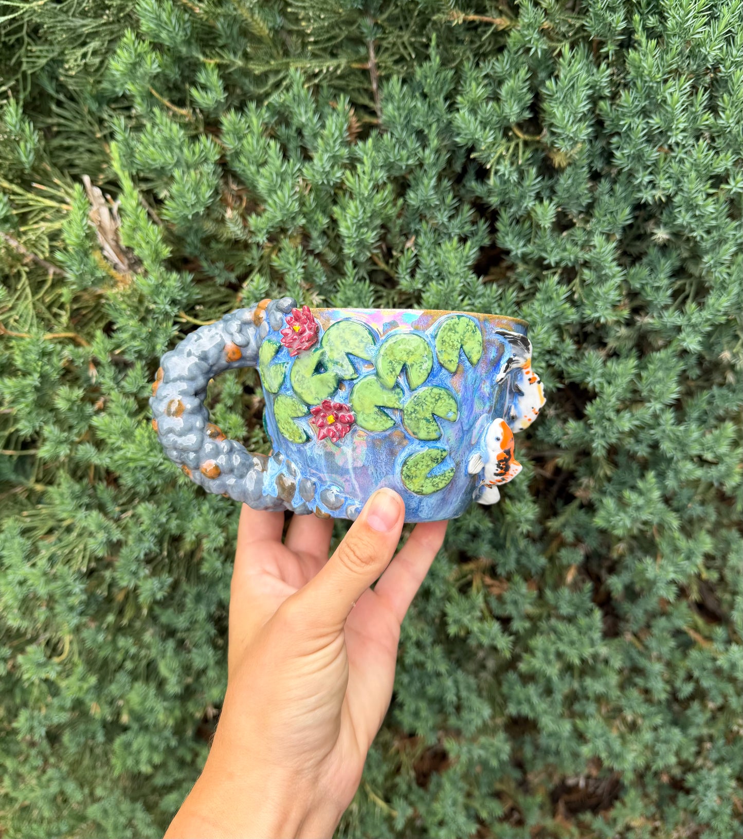 Koi pond mug