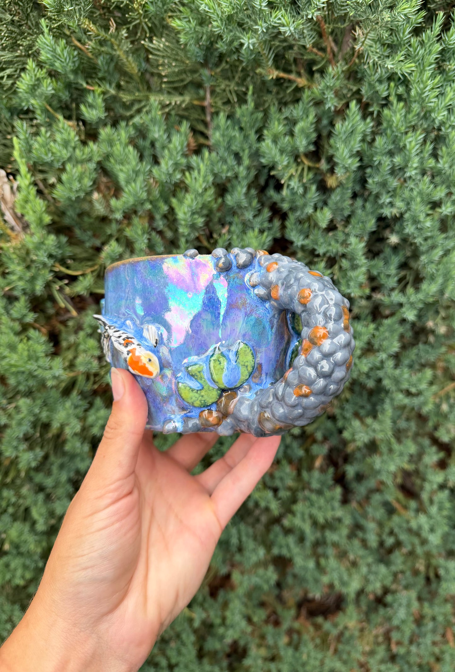 Koi pond mug